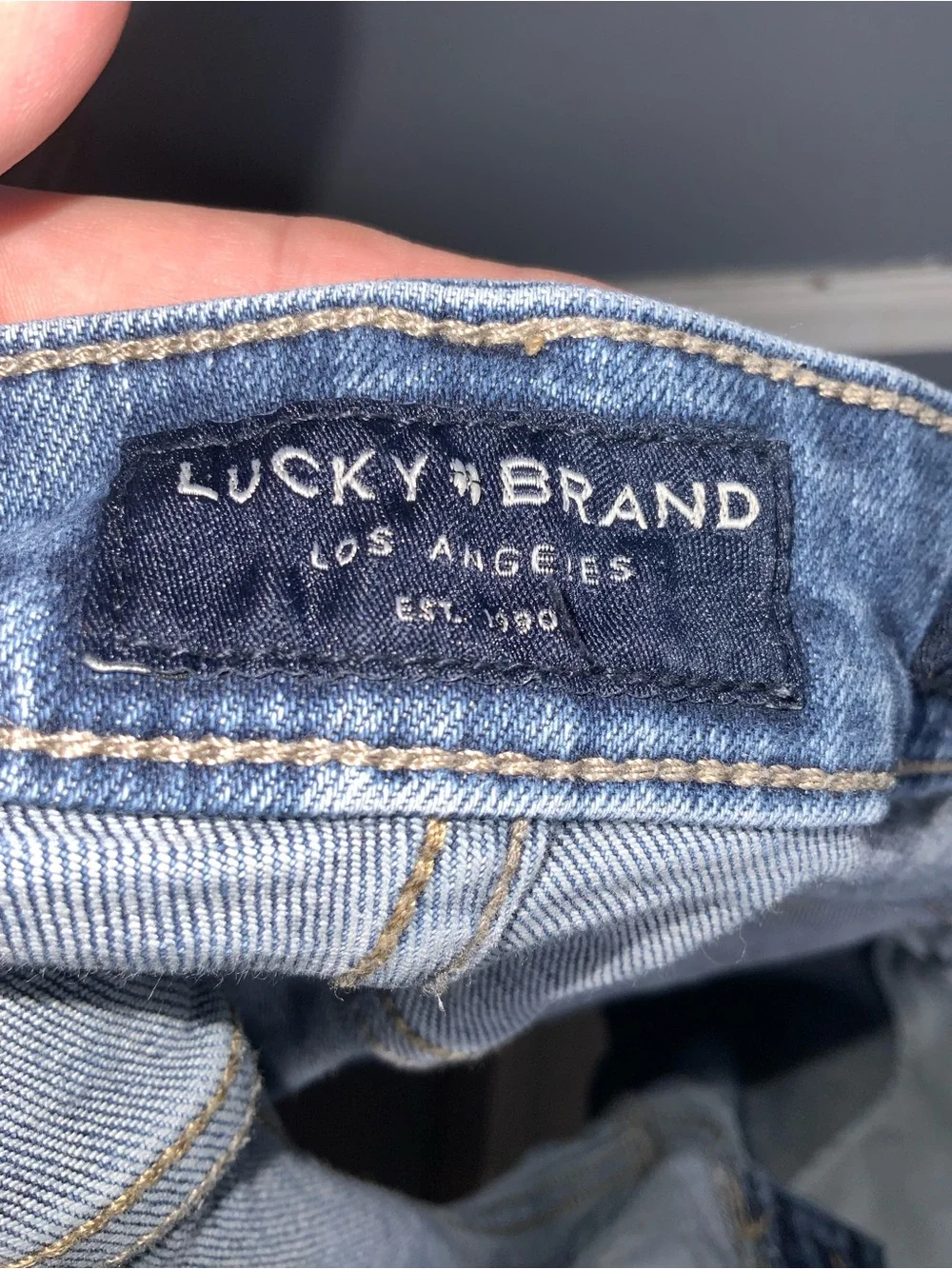 Lucky Brand Mid-Rise Dark Blue Button-Front Denim Shorts 8